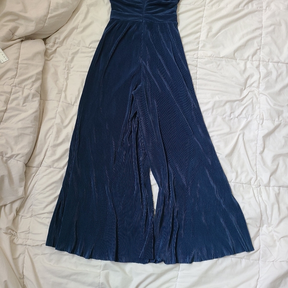 Astr Blue Ribbed Cut Out Jumpsuit - Picture 12 of 15